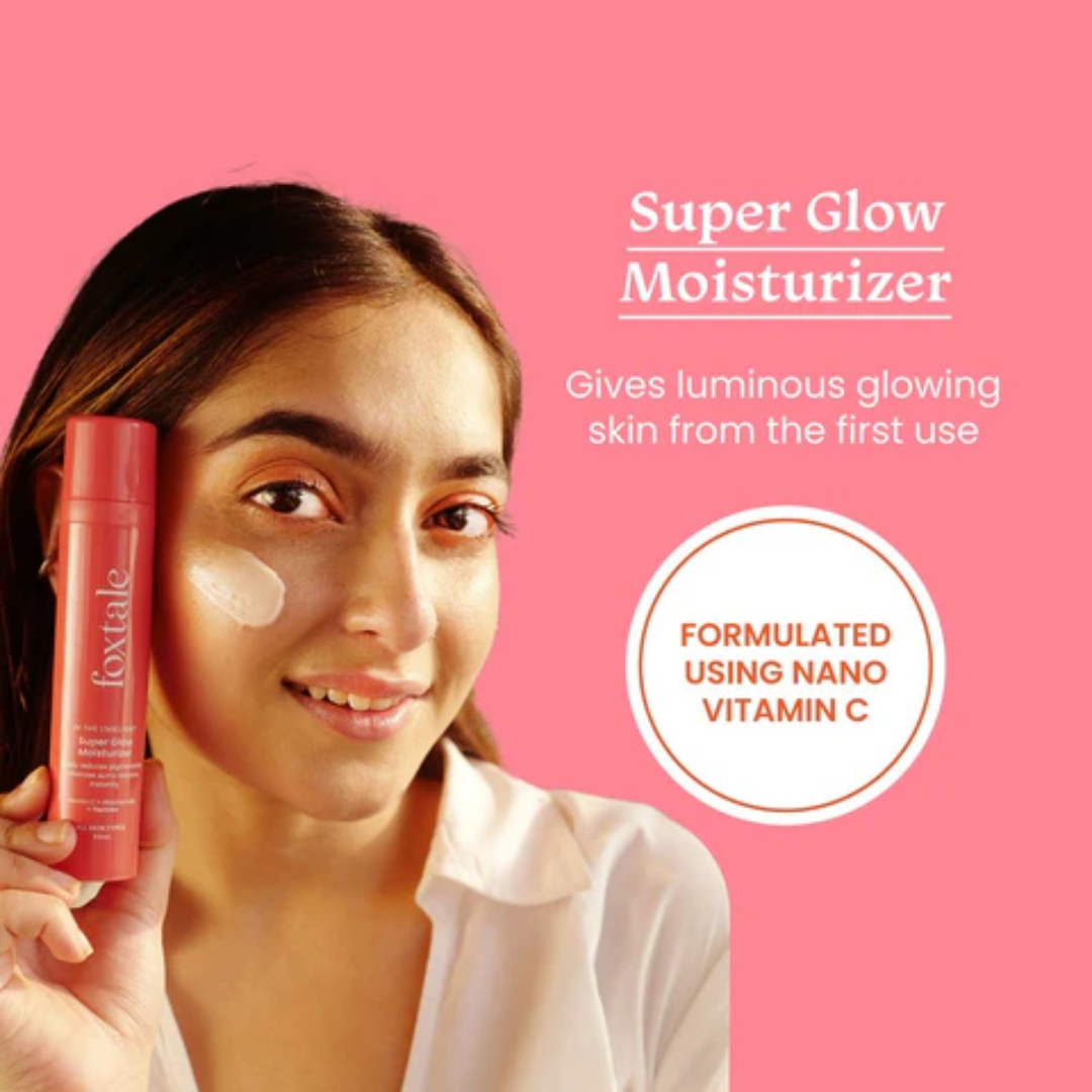 Foxtale Super Glow moisturizer + Primer (glowy & hydrated for smooth base and blur pores)