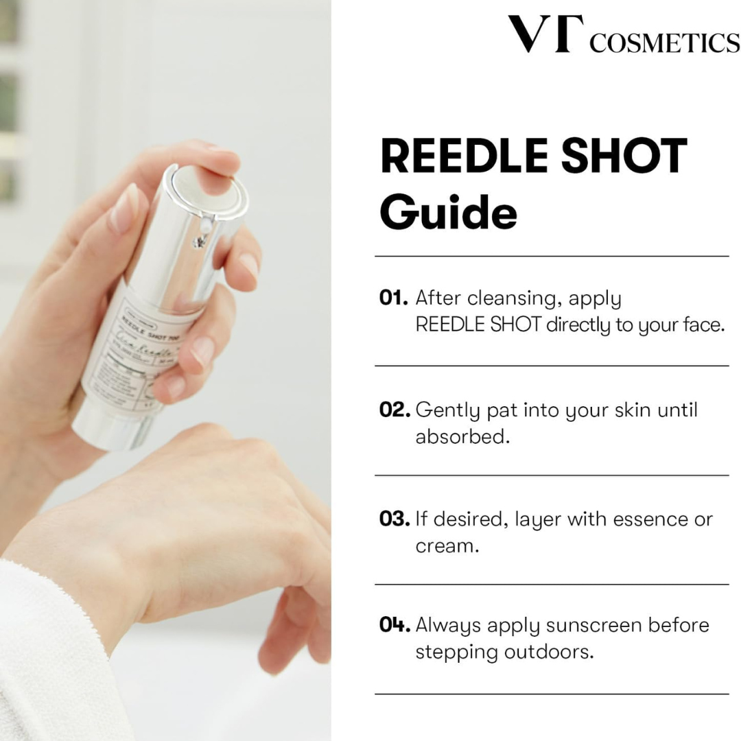 VT Cosmetics Cica Reedle Shot 100 | Micro-Needling Serum with 95,000 Cica Reedles | Smooths Texture, Boosts Absorption & Repairs Skin Barrier