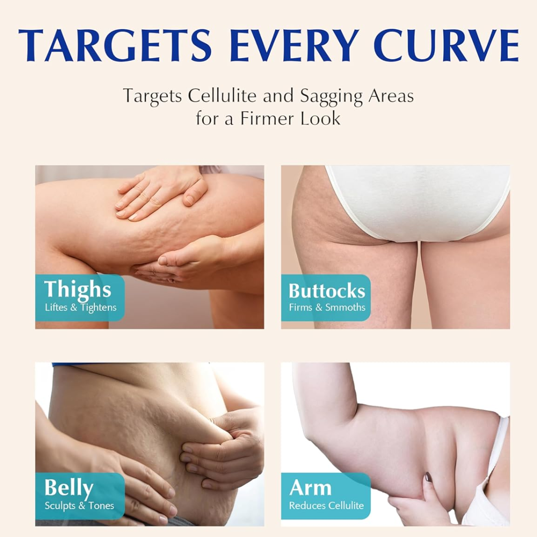 Cryo Thermo Firming Gold Gel – Firms, Tightens & Smooths Cellulite – Fades Stretch Marks – Infused with Nano Gold, Aloe Vera & Witch Hazel – For Thighs, Buttocks, Belly & Arms