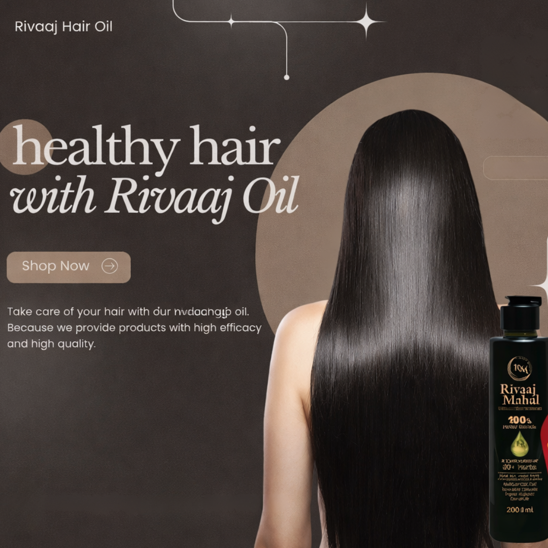 Rivaaj Mahal Herbal Hair Oil | 100% Natural Formula with 20+ Herbs | Reduces Hair Fall, Promotes Growth & Fights Dandruff