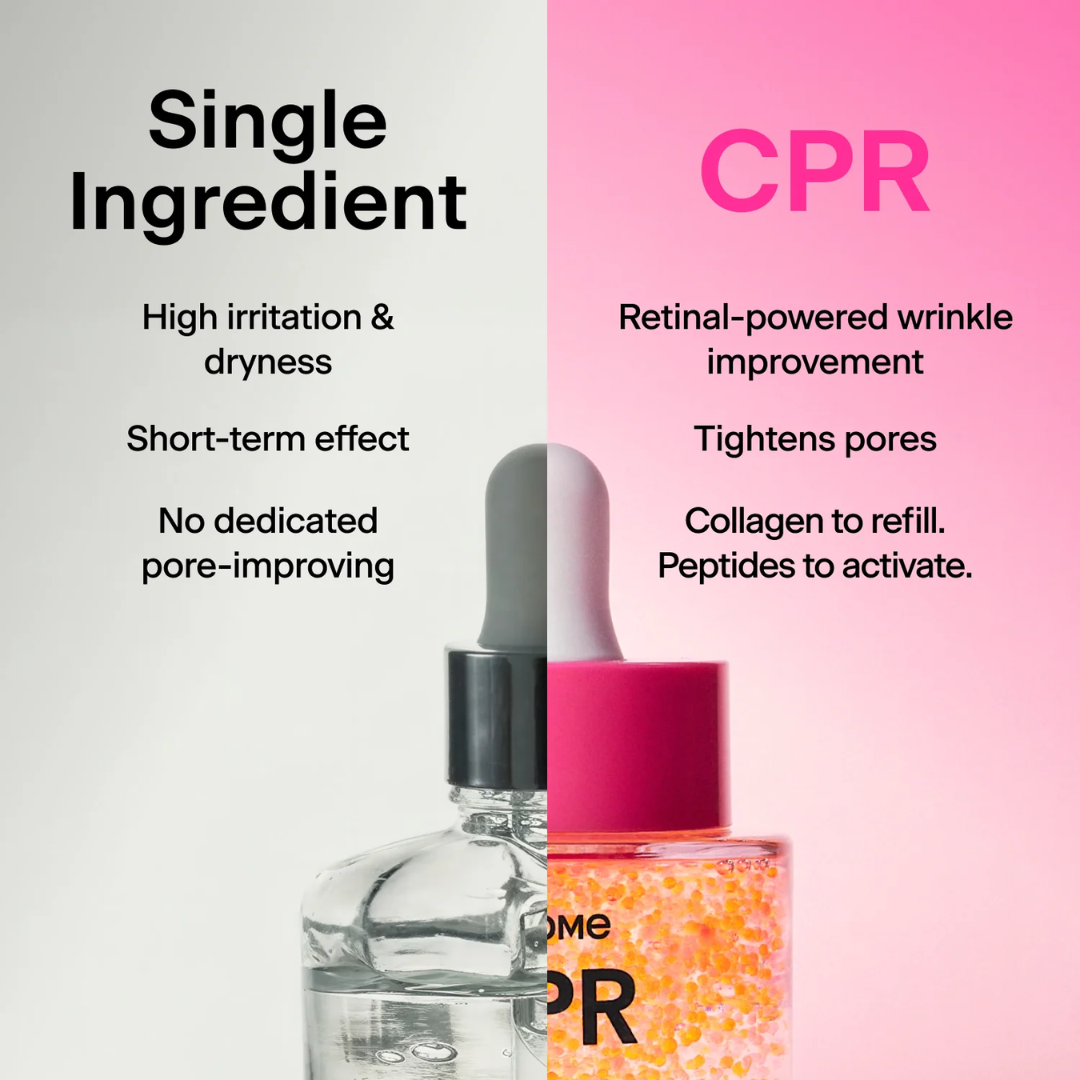 Thome CPR Triple-Synergy Wrinkle Care Serum | Collagen 1% + Peptides 1% + Retinal 0.1% | Golden Ratio Formula for Wrinkles, Pores & Radiance