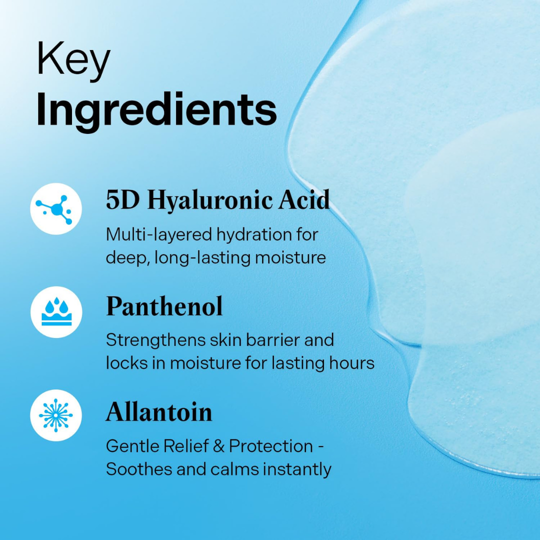 Torriden Dive In Hyaluronic Acid Serum | 5D Hyaluronic Acid Complex + Panthenol + Allantoin | 48H Deep Hydration, Soothes & Plumps Skin