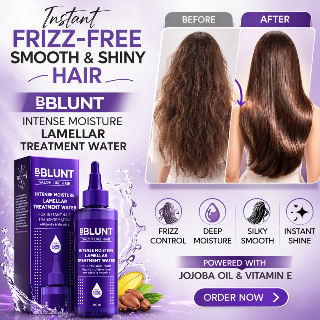 BBlunt Intense Moisture Lamellar Treatment Water | Instant Frizz Control, Smooth & Shiny Hair with Jojoba Oil & Vitamin E