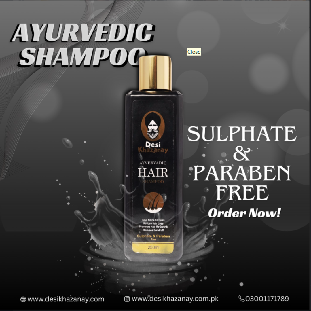Desi Khazanay Hair Growth Oil + Ayurvedic Shampoo – Stops Hair Fall, Strengthens Roots, Promotes Regrowth, Reduces Dandruff – With Amla, Bhringraj, Onion Seed & Keratin