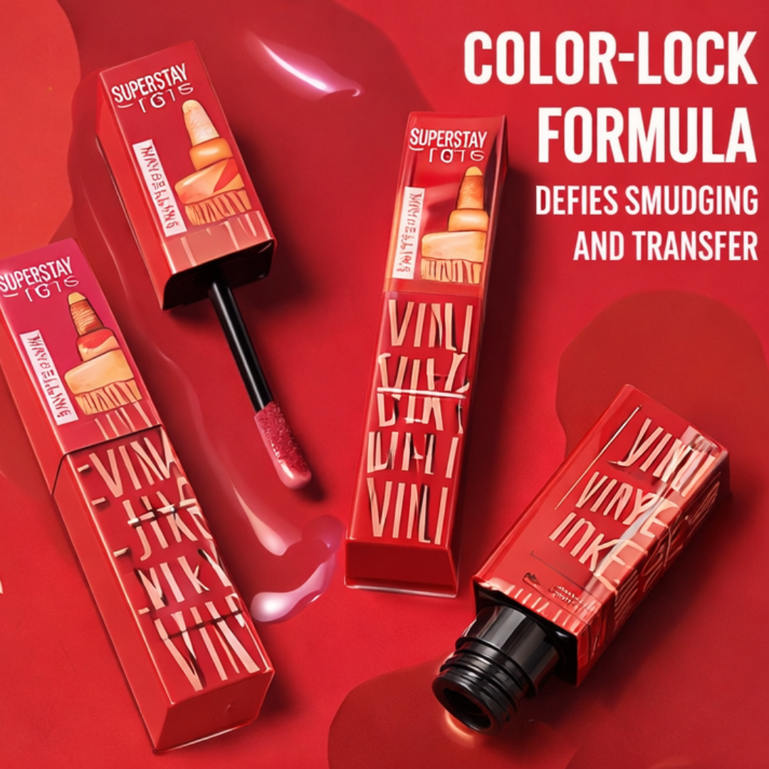 Maybelline Superstay Vinyl Ink Lipstick Set - 16H Wear, Transfer-Proof & Non-Sticky Glossy Finish (Pack of 3)