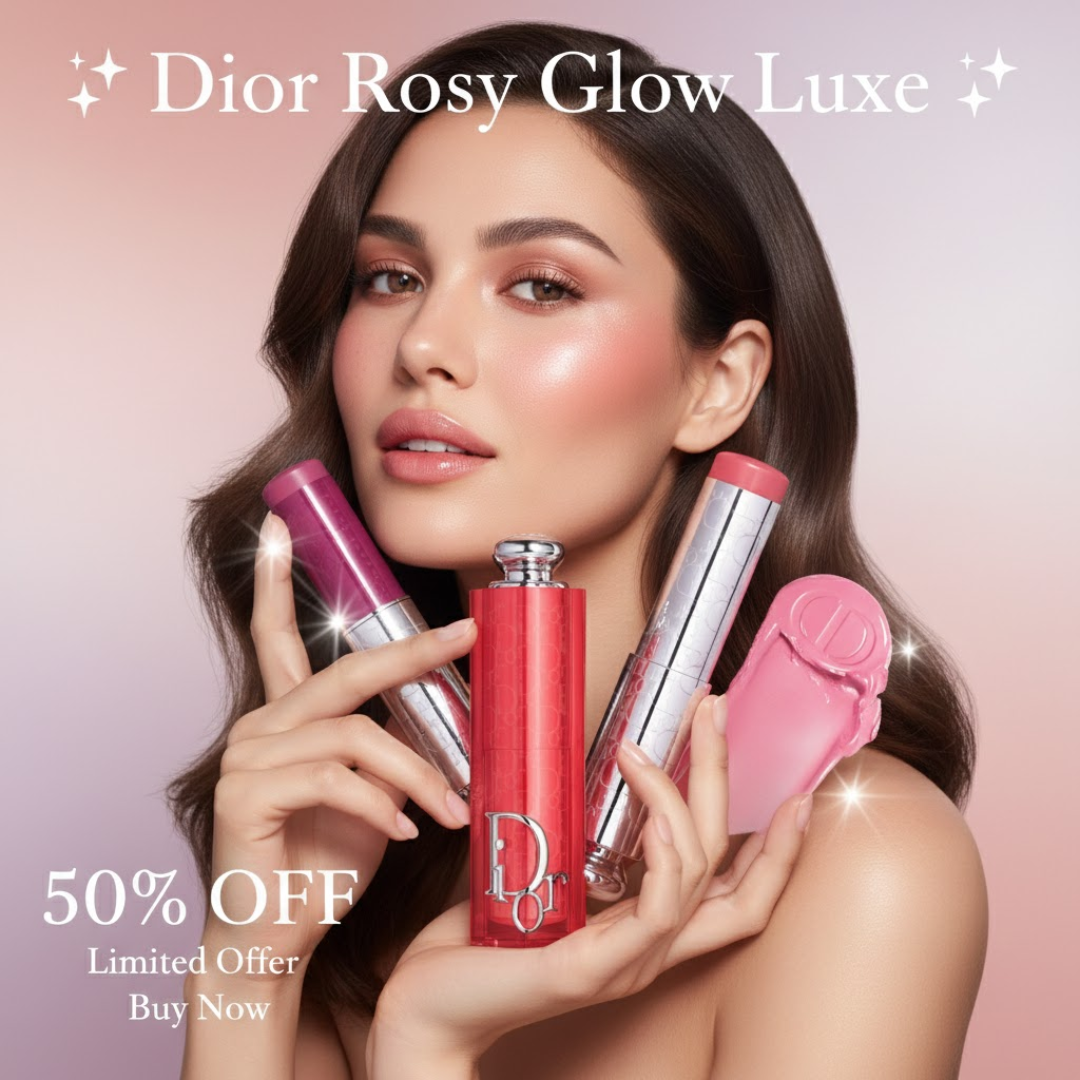 Dior Rosy Glow Luxe – pH-Activated Color Stick Collection | Dewy Glow, 12-Hour Wear & Hydrating Cheek & Lip Balm