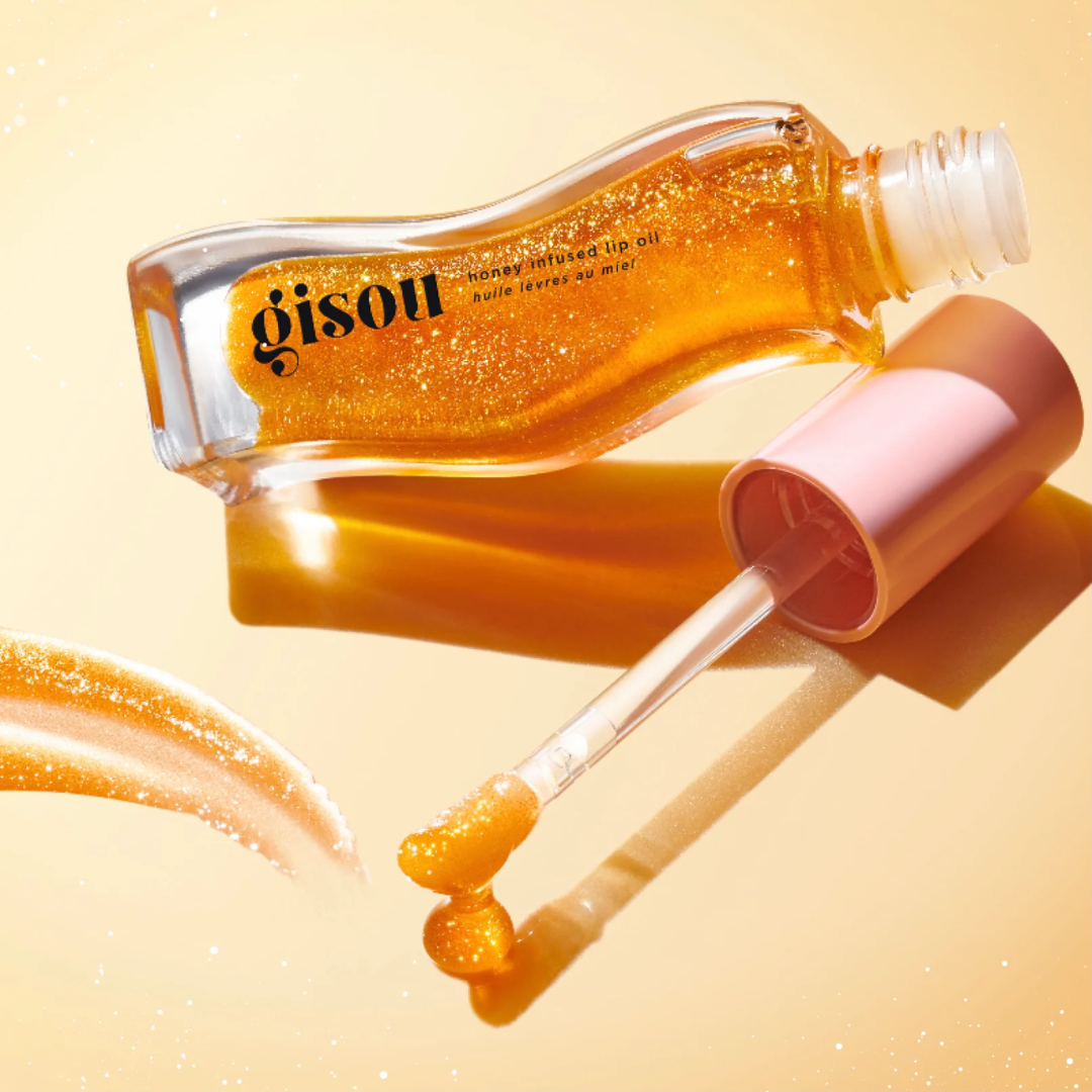 Gisou Honey Infused Lip Oil Trio | Honey-Infused Hydration, Glassy Shine, Non-Sticky Plumping Glow (Pack of 3)