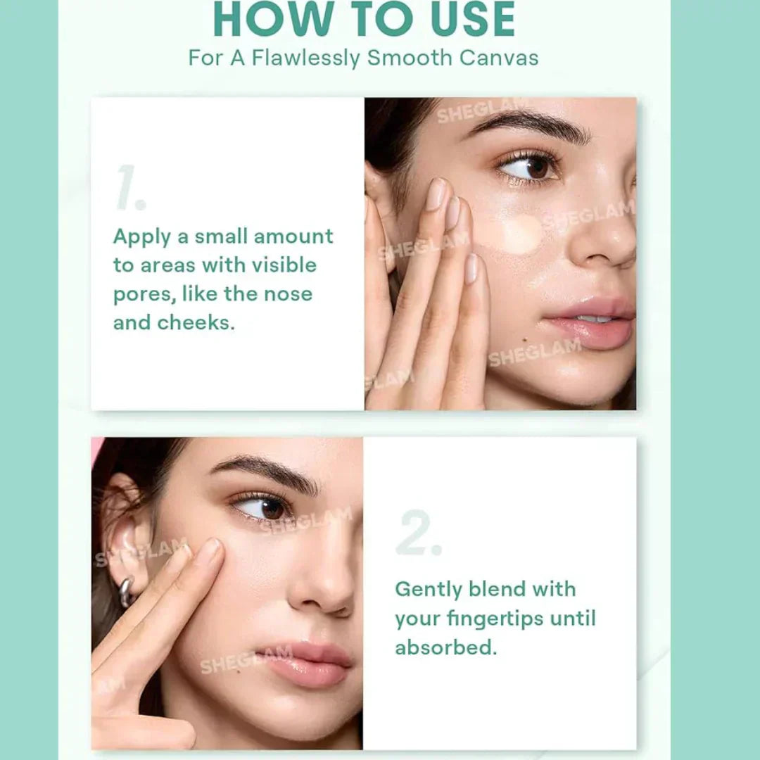 SheGlam No Pore Primer - Instant No Pore Result with Filter Look Makeup Finish