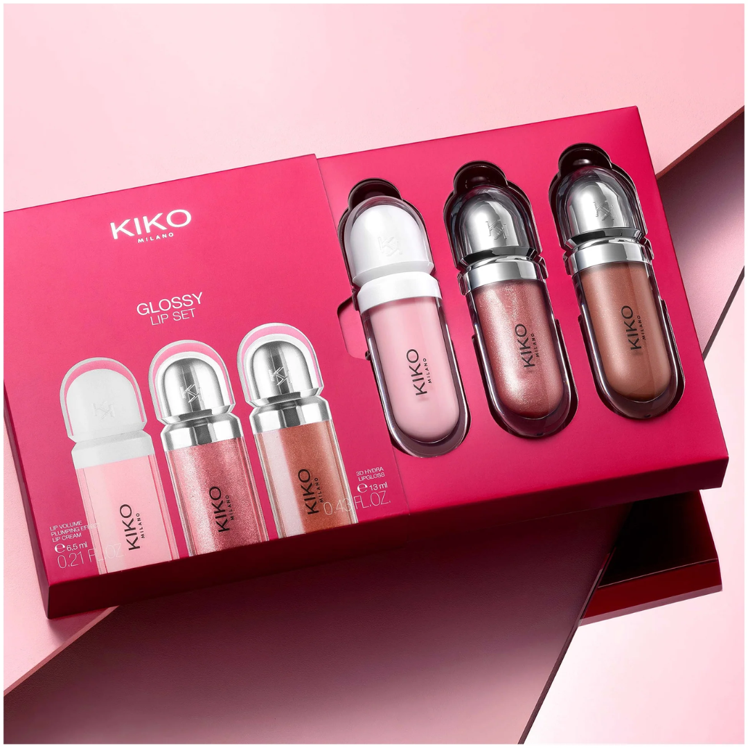 KIKO Milano 3D Hydra Xtreme Lipgloss – Plump, Hydrate & Shine with 23% More Moisture (Pack of 2)