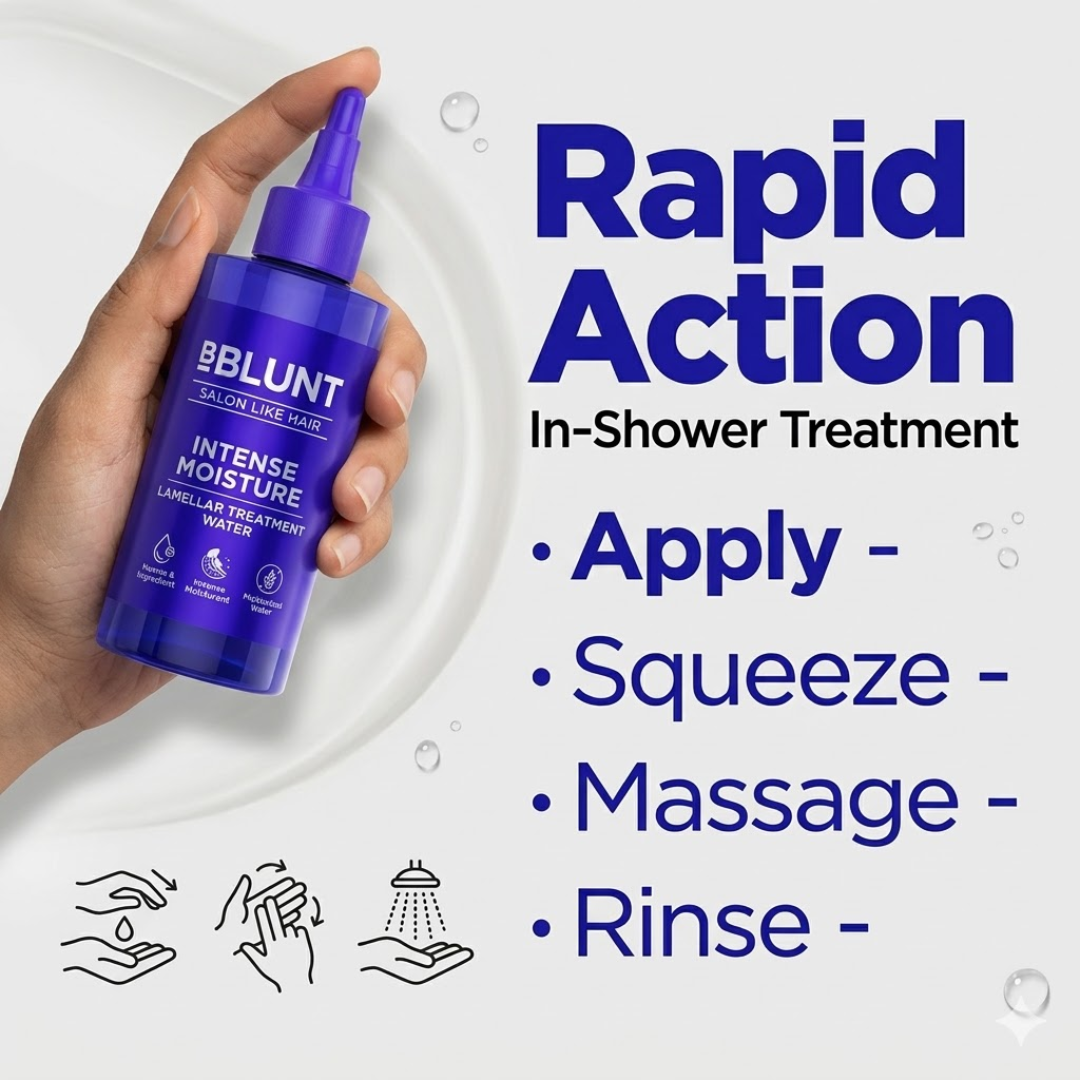 BBlunt Intense Moisture Lamellar Treatment Water | Instant Frizz Control, Smooth & Shiny Hair with Jojoba Oil & Vitamin E