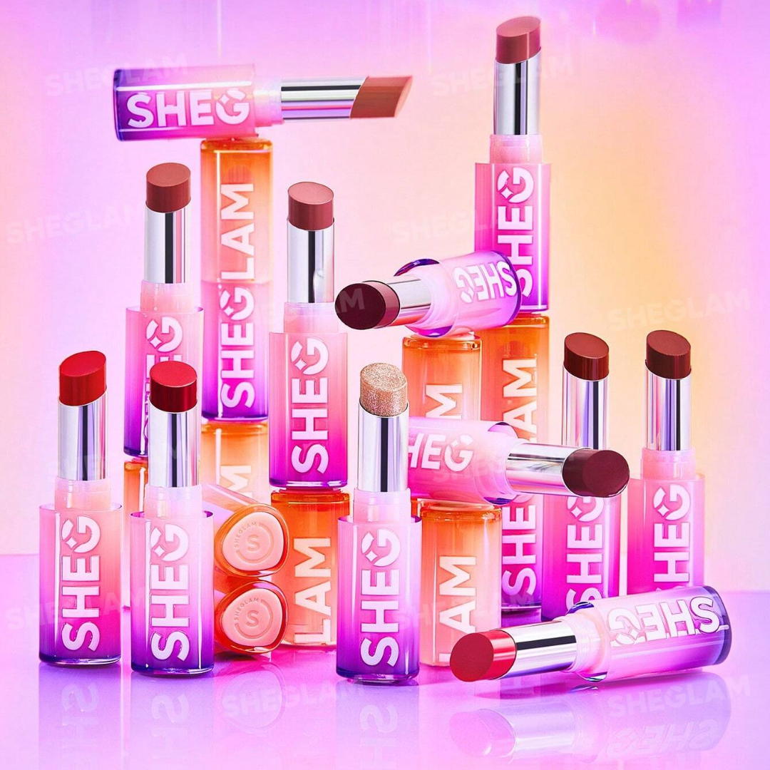 SHEGLAM Mirror Kiss High-Shine Lipstick Combo | Pack of 3 | Buildable Glossy Color + Skin-Friendly Oils
